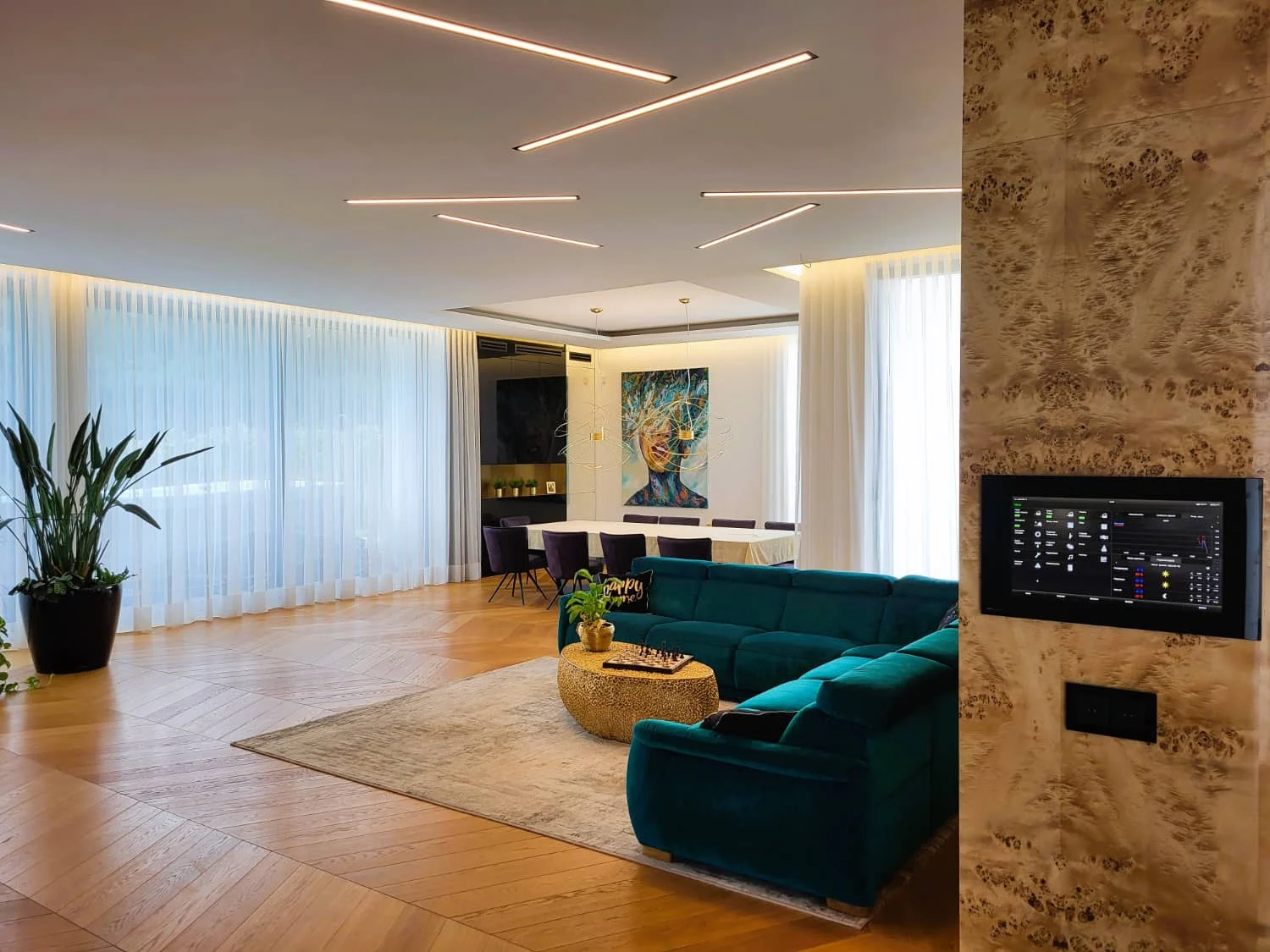 Inteligentny dom, rezydencja w Mławie, Pozelm Automatyka Budynkowa, smart home KNX (7)