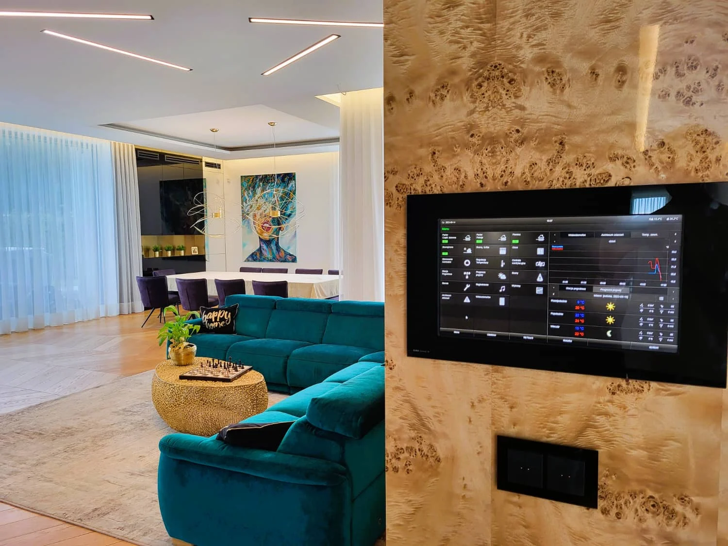 Inteligentny dom, rezydencja w Mławie, Pozelm Automatyka Budynkowa, smart home KNX (9)